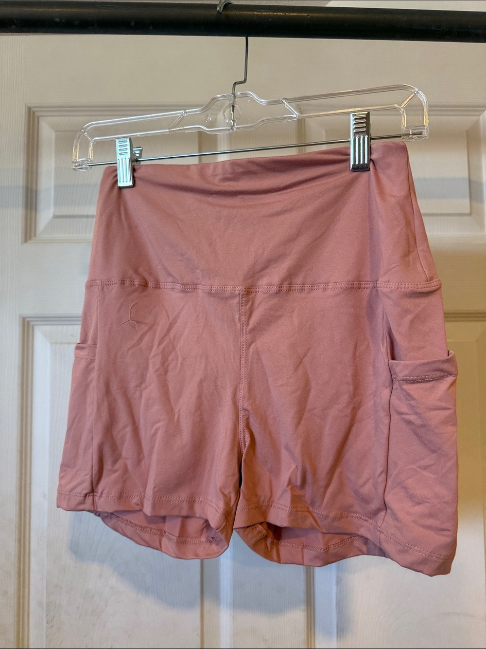 Amazon Women's High-Waist Athletic Shorts - Dusty Rose